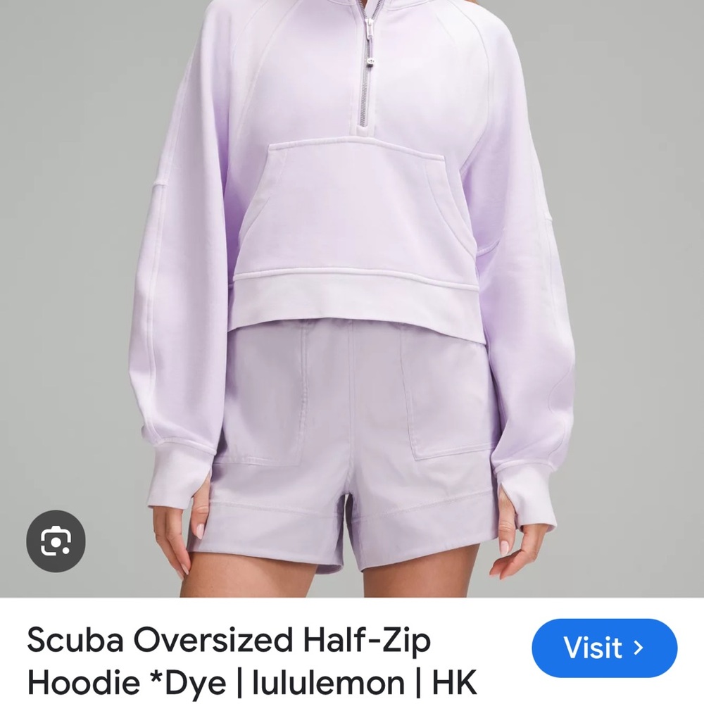 Lululemon Scuba Oversized Half-Zip Hoodie mineral dye lavender- m/l nwt